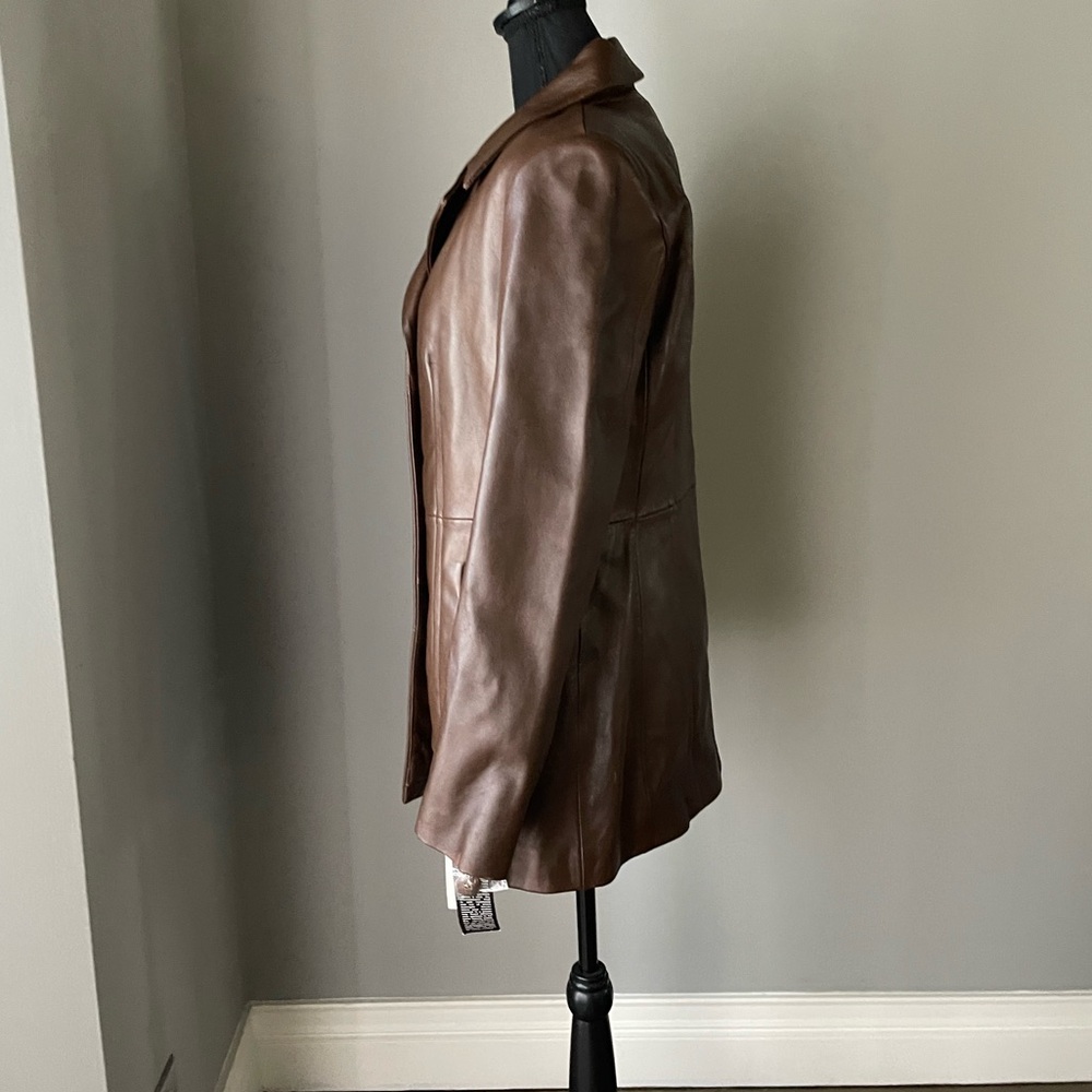 Anne Klein Leather Jacket with removable Faux Fir lining NWT - Picture 4 of 9